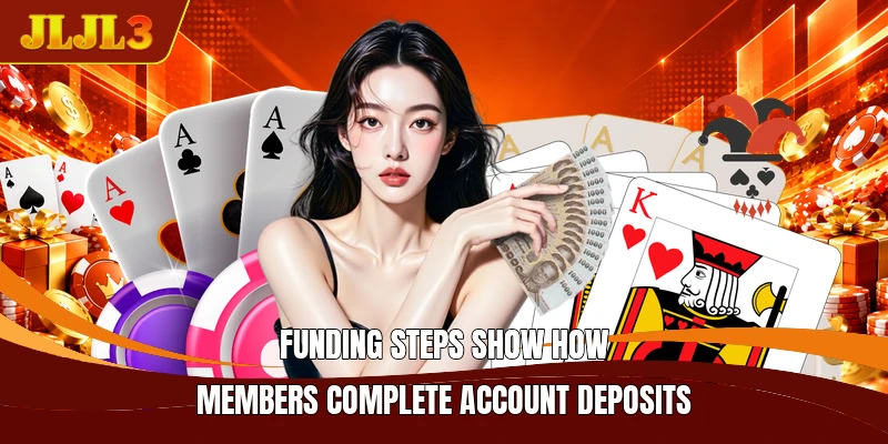 Funding steps show how members complete account deposits