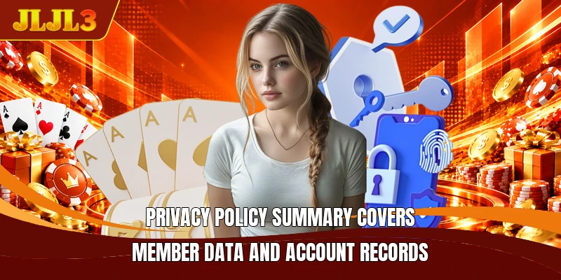 Privacy policy summary covers member data and account records