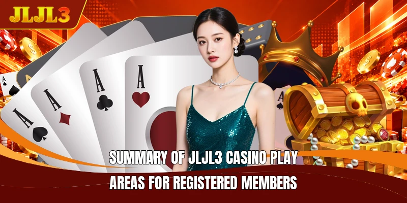 Summary of JLJL3 casino play areas for registered members